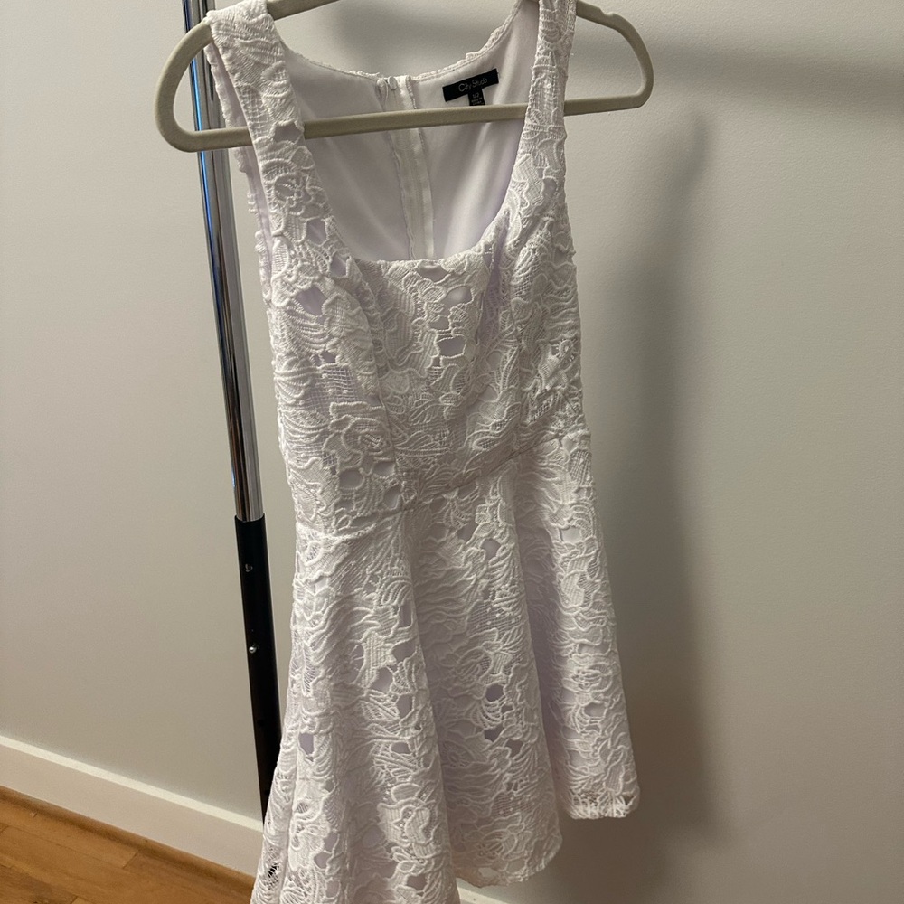 Macy's White Lace Dress